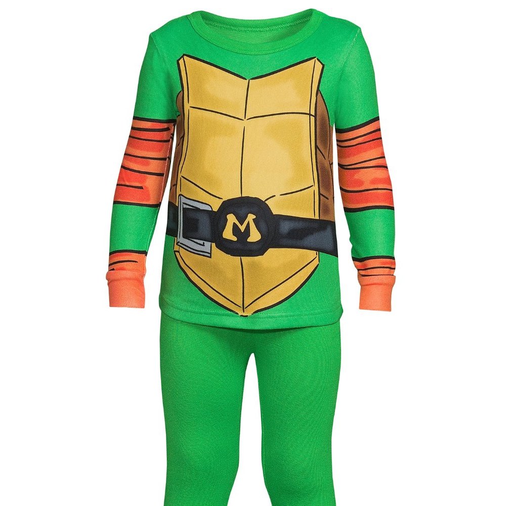 Cowabunga dude! Ninja Turtle 2 piece PJ set Toddler sizes NEW. Flame Resistant*